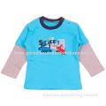 Baby T-shirt with chest print and embroidery